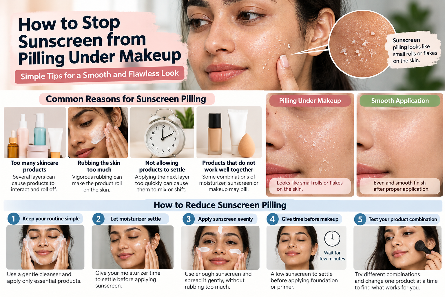 Why Does Sunscreen Pill Under Makeup