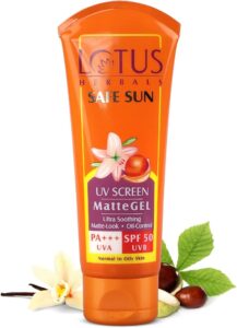 Lotus Herbals Safe Sun UV Screen Matte Gel SPF 50